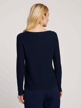 Strukturierter Pullover mit Bio-Baumwolle - Frauen - Sky Captain Blue Strukturierter Pullover mit Bio-Baumwolle - Frauen - Sky Captain Blue - 2 - TOM TAILOR