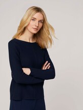 Strukturierter Pullover mit Bio-Baumwolle - Frauen - Sky Captain Blue Strukturierter Pullover mit Bio-Baumwolle - Frauen - Sky Captain Blue - 5 - TOM TAILOR