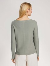 Strukturierter Pullover mit Bio-Baumwolle - Frauen - Prairie Grass Green Strukturierter Pullover mit Bio-Baumwolle - Frauen - Prairie Grass Green - 2 - TOM TAILOR
