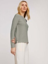Strukturierter Pullover mit Bio-Baumwolle - Frauen - Prairie Grass Green Strukturierter Pullover mit Bio-Baumwolle - Frauen - Prairie Grass Green - 5 - TOM TAILOR