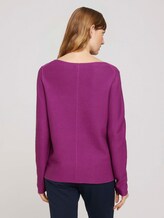 Strukturierter Pullover mit Bio-Baumwolle - Frauen - plum blossom lilac Strukturierter Pullover mit Bio-Baumwolle - Frauen - plum blossom lilac - 2 - TOM TAILOR
