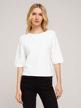 Strukturierter Pullover mit Bio-Baumwolle - Frauen - Whisper White Strukturierter Pullover mit Bio-Baumwolle - Frauen - Whisper White - 1 - TOM TAILOR