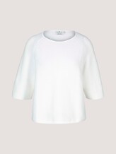 Strukturierter Pullover mit Bio-Baumwolle - Frauen - Whisper White Strukturierter Pullover mit Bio-Baumwolle - Frauen - Whisper White - 7 - TOM TAILOR