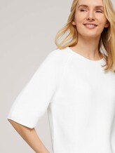 Strukturierter Pullover mit Bio-Baumwolle - Frauen - Whisper White Strukturierter Pullover mit Bio-Baumwolle - Frauen - Whisper White - 9 - TOM TAILOR