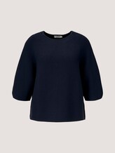 Strukturierter Pullover mit Bio-Baumwolle - Frauen - Sky Captain Blue Strukturierter Pullover mit Bio-Baumwolle - Frauen - Sky Captain Blue - 7 - TOM TAILOR