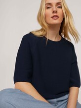 Strukturierter Pullover mit Bio-Baumwolle - Frauen - Sky Captain Blue Strukturierter Pullover mit Bio-Baumwolle - Frauen - Sky Captain Blue - 9 - TOM TAILOR