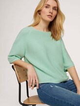 Strukturierter Pullover mit Bio-Baumwolle - Frauen - minty green Strukturierter Pullover mit Bio-Baumwolle - Frauen - minty green - 5 - TOM TAILOR