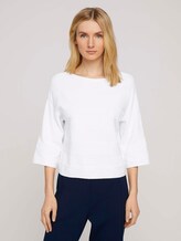 Pullover mit Bio-Baumwolle - Frauen - Whisper White Pullover mit Bio-Baumwolle - Frauen - Whisper White - 1 - TOM TAILOR