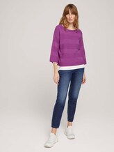Pullover mit Bio-Baumwolle - Frauen - plum blossom lilac Pullover mit Bio-Baumwolle - Frauen - plum blossom lilac - 3 - TOM TAILOR