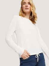 Feiner Strickpullover mit Linienstruktur - Frauen - Whisper White Feiner Strickpullover mit Linienstruktur - Frauen - Whisper White - 9 - TOM TAILOR
