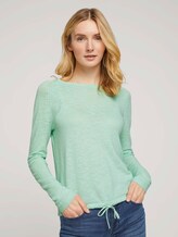 Feiner Strickpullover mit Linienstruktur - Frauen - minty green Feiner Strickpullover mit Linienstruktur - Frauen - minty green - 1 - TOM TAILOR