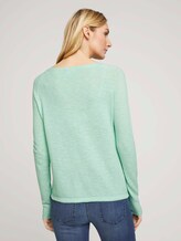 Feiner Strickpullover mit Linienstruktur - Frauen - minty green Feiner Strickpullover mit Linienstruktur - Frauen - minty green - 2 - TOM TAILOR