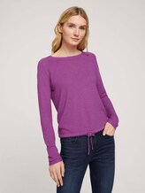 Feiner Strickpullover mit Linienstruktur - Frauen - plum blossom lilac Feiner Strickpullover mit Linienstruktur - Frauen - plum blossom lilac - 1 - TOM TAILOR