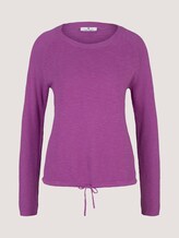 Feiner Strickpullover mit Linienstruktur - Frauen - plum blossom lilac Feiner Strickpullover mit Linienstruktur - Frauen - plum blossom lilac - 7 - TOM TAILOR