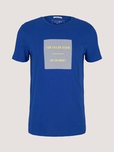 T-Shirt mit Bio-Baumwolle - Männer - Shiny Royal T-Shirt mit Bio-Baumwolle - Männer - Shiny Royal - 7 - TOM TAILOR Denim