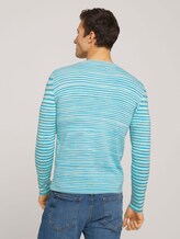 Sweatshirt in Melange-Optik - Männer - aqua yellow white mouline Sweatshirt in Melange-Optik - Männer - aqua yellow white mouline - 2 - TOM TAILOR