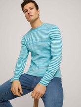 Sweatshirt in Melange-Optik - Männer - aqua yellow white mouline Sweatshirt in Melange-Optik - Männer - aqua yellow white mouline - 5 - TOM TAILOR