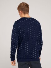 gemustertes Sweatshirt - Männer - navy colored squares print gemustertes Sweatshirt - Männer - navy colored squares print - 2 - TOM TAILOR Denim