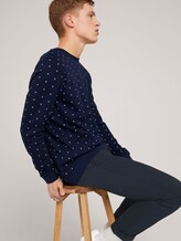 gemustertes Sweatshirt - Männer - navy colored squares print gemustertes Sweatshirt - Männer - navy colored squares print - 5 - TOM TAILOR Denim
