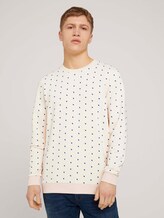 gemustertes Sweatshirt - Männer - almond colored squares print gemustertes Sweatshirt - Männer - almond colored squares print - 1 - TOM TAILOR Denim