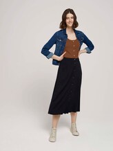 Midirock mit LENZING™ ECOVERO™ - Frauen - deep black Midirock mit LENZING™ ECOVERO™ - Frauen - deep black - 3 - TOM TAILOR Denim