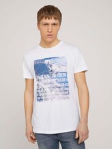 T-Shirt mit Bio-Baumwolle - Männer - White T-Shirt mit Bio-Baumwolle - Männer - White - 1 - TOM TAILOR Denim