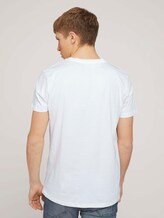 T-Shirt mit Bio-Baumwolle - Männer - White T-Shirt mit Bio-Baumwolle - Männer - White - 2 - TOM TAILOR Denim