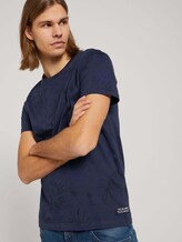 gemustertes T-Shirt mit Bio-Baumwolle - Männer - navy blue thistle print gemustertes T-Shirt mit Bio-Baumwolle - Männer - navy blue thistle print - 5 - TOM TAILOR Denim
