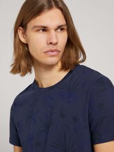gemustertes T-Shirt mit Bio-Baumwolle - Männer - navy blue thistle print gemustertes T-Shirt mit Bio-Baumwolle - Männer - navy blue thistle print - 9 - TOM TAILOR Denim