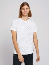 gemustertes T-Shirt mit Bio-Baumwolle - Männer - white blue mini ship print gemustertes T-Shirt mit Bio-Baumwolle - Männer - white blue mini ship print - 1 - TOM TAILOR Denim