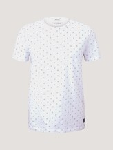 gemustertes T-Shirt mit Bio-Baumwolle - Männer - white blue mini ship print gemustertes T-Shirt mit Bio-Baumwolle - Männer - white blue mini ship print - 7 - TOM TAILOR Denim
