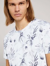 gemustertes T-Shirt mit Bio-Baumwolle - Männer - white navy thistle print gemustertes T-Shirt mit Bio-Baumwolle - Männer - white navy thistle print - 9 - TOM TAILOR Denim