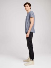 strukturiertes T-Shirt - Männer - Dark Blue Stripe strukturiertes T-Shirt - Männer - Dark Blue Stripe - 3 - TOM TAILOR Denim