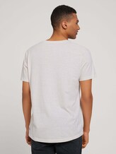 strukturiertes T-Shirt - Männer - fog beige thin yarn dye stripe strukturiertes T-Shirt - Männer - fog beige thin yarn dye stripe - 2 - TOM TAILOR Denim
