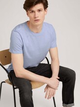strukturiertes T-Shirt - Männer - blue white yd thin stripe strukturiertes T-Shirt - Männer - blue white yd thin stripe - 5 - TOM TAILOR Denim