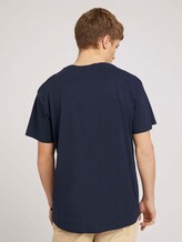 T-Shirt aus Leinenmix - Männer - Sky Captain Blue T-Shirt aus Leinenmix - Männer - Sky Captain Blue - 2 - TOM TAILOR Denim