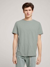 T-Shirt aus Leinenmix - Männer - Greyish Shadow Olive T-Shirt aus Leinenmix - Männer - Greyish Shadow Olive - 1 - TOM TAILOR Denim