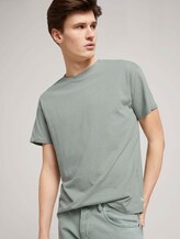 T-Shirt aus Leinenmix - Männer - Greyish Shadow Olive T-Shirt aus Leinenmix - Männer - Greyish Shadow Olive - 5 - TOM TAILOR Denim