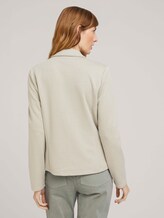 Weicher Blazer mit Streifen - Frauen - grass offwhite thin stripe Weicher Blazer mit Streifen - Frauen - grass offwhite thin stripe - 2 - TOM TAILOR