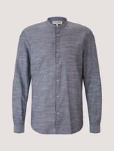 Gestreiftes Hemd mit Stehkragen - Männer - Navy Chambray Gestreiftes Hemd mit Stehkragen - Männer - Navy Chambray - 7 - TOM TAILOR Denim