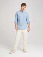 Gestreiftes Hemd mit Stehkragen - Männer - light blue white chambray Gestreiftes Hemd mit Stehkragen - Männer - light blue white chambray - 3 - TOM TAILOR Denim