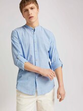 Gestreiftes Hemd mit Stehkragen - Männer - light blue white chambray Gestreiftes Hemd mit Stehkragen - Männer - light blue white chambray - 5 - TOM TAILOR Denim