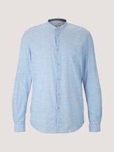 Gestreiftes Hemd mit Stehkragen - Männer - light blue white chambray Gestreiftes Hemd mit Stehkragen - Männer - light blue white chambray - 7 - TOM TAILOR Denim