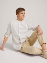 Gestreiftes Hemd mit Stehkragen - Männer - beige chambray Gestreiftes Hemd mit Stehkragen - Männer - beige chambray - 5 - TOM TAILOR Denim