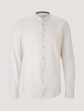 Gestreiftes Hemd mit Stehkragen - Männer - beige chambray Gestreiftes Hemd mit Stehkragen - Männer - beige chambray - 7 - TOM TAILOR Denim