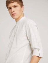 Gestreiftes Hemd mit Stehkragen - Männer - beige chambray Gestreiftes Hemd mit Stehkragen - Männer - beige chambray - 9 - TOM TAILOR Denim