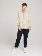 Gestreiftes Hemd mit Stehkragen - Männer - white blue shredded stripe Gestreiftes Hemd mit Stehkragen - Männer - white blue shredded stripe - 3 - TOM TAILOR Denim