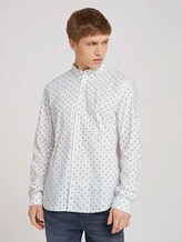 gemustertes Hemd - Männer - white blue mini ship print gemustertes Hemd - Männer - white blue mini ship print - 1 - TOM TAILOR Denim