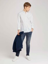 gemustertes Hemd - Männer - white blue mini ship print gemustertes Hemd - Männer - white blue mini ship print - 3 - TOM TAILOR Denim