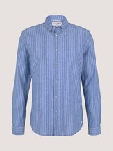 Gestreiftes Hemd mit Leinen - Männer - blue white linen stripe Gestreiftes Hemd mit Leinen - Männer - blue white linen stripe - 7 - TOM TAILOR Denim